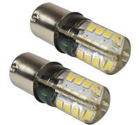 2-Pack HQRP 3W BA15s Base 32 LED SMD2835 Lampadina Cool Bianco 6000-7000K 250