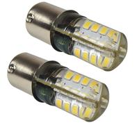 2-Pack HQRP 3W BA15s Base 32 LED SMD2835 Lampadina per Auto Moto Camion Rimorchi
