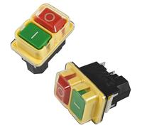 2-Pack HQRP Acceso-Spento Elettromagnetico Interruttore 4Pin per Kedu KJD17B