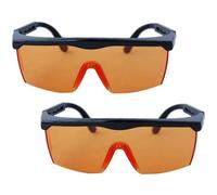 2-Pack HQRP Arancione Lenti Protezione Safety Occhiali Cantiere Prato Falciatura