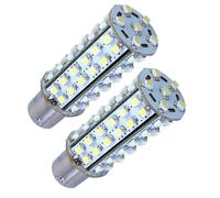 2-Pack HQRP BA15s Base 66 LED Lampadina per 1141 1156 Lance Viaggi Luce Ricambio