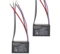 2-Pack HQRP Condensatore 4.5uf+6uf+6uf 5-Wire CBB61 per Harbor Breeze Soffitto