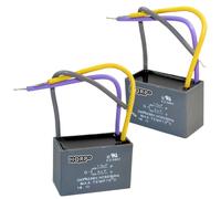 2-Pack HQRP Condensatore Motore per Hampton Bay Soffitto Fan 1.5uF + 3uF 3-Wire