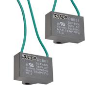 2-Pack HQRP Condensatore per Hampton Bay Soffitto Fan 5uf 2-Wire CBB61 Ricambio