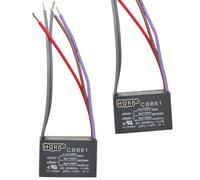 2-Pack HQRP Condensatore per Hampton Bay Soffitto Ventola CBB61 4.5uf+6uf+6uf