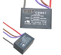 2-Pack HQRP Condensatore per Harbor Breeze Soffitto Ventola 4.5uf+5uf+6uf