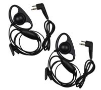 2-Pack HQRP D Forma Auricolare Cuffie Per Motorola ECP-100 PR-400 BPR-40 EP-450