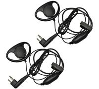hqrp Auricolare a D per radio Motorola con microfono – 2 pezzi