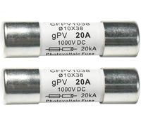 2-Pack HQRP Fusibile Fotovoltaico Veloce CFPV-1038 Tipo gPV 20A