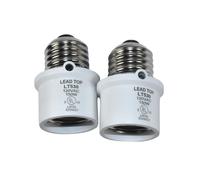 2-Pack HQRP Luce Sensore, E26 E27 Base Presa Lampadina per Esterno Luci, Bianco