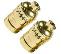 2-Pack HQRP Medio Base Lampada Sostegno,E26 Lampadina,660W 250V Keyless,1/8 IP