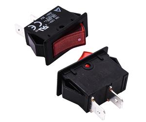 2-Pack HQRP On Off Rosso Rocker Interruttore 16A 125V per Delta 1343614 SM600