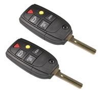2-Pack HQRP Pieghevole Chiave Remoto Custodia per Volvo V70 S60 S80 XC70 XC90