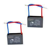 2-Pack HQRP Ricambio Condensatore per Hampton Bay Soffitto Fan 12uF 2-Wire CBB61