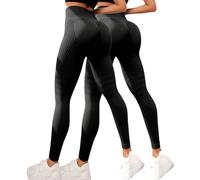 2 Pack Leggins 3D Anticellulite Donna Fitta Bella Leggings Cellulite Leggins Compressione Graduata Lipedema Push Up Sculpture Leggings Sportivi Yoga e Uso Quotidiano