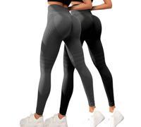 2 Pack Leggins 3D Anticellulite Donna Fitta Bella Leggings Cellulite Leggins Compressione Graduata Lipedema Push Up Sculpture Leggings Sportivi Yoga e Uso Quotidiano