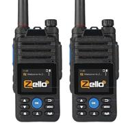 2 Pack Long Range Walkie Talkie con Zello 4G National Handheld Rapid Radios Portata Illimitata Bluetooth Ricaricabile Long Distance Network Walkie Talkie