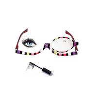 2 Pack Magnifying Makeup Glasses Eye Make Up Spectacles Flip Down Lens Folding Cosmetic Womens Reading Glasses +2.50