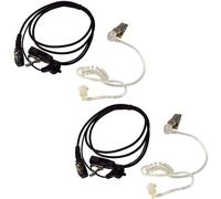 2-Pack Mani Libere Cuffie Con Acustico Tubo Auricolare Mic Per Yaesu Serie Radio