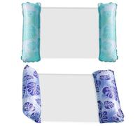 2 Pack Materassino ad Amaca Gonfiabile Amaca Portatile Galleggiante con Rete Blu Amaca per Acqua per Piscina Sulla Spiaggia Adulti Giocattoli da Acqua