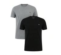 2 Pack Men's O-Neck T-Shirt Grey Black L,M,S,XL,XXLColore unicoTessuto