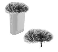 2 Pack Mic Windscreen for DJI MIC 2, Furry Wind Muff Mic Foam Mic Cover Pop Filter for Microphone (Grey)
