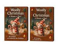 2 Pack Mice Calendar Advent - 2D Acrylic Christmas Decor Countdown Calendar | Calendario Per Il Conto Alla Rovescia Di 24 Giorni Di Natale Lanoso, Un Topo Al Giorno, Con Celebrazioni, Ornamenti Ricordo