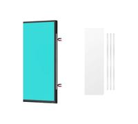 2 Pack Monitor Memo Whiteboard, Magnetic Sticky Note Holder Dry Erase Board for Computer with Self-Adhesive Metal Strips