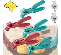 2 Pack Multi-function Anti-Scald Bowl Clip, Anti-Scald Bowl Holder Clip with Non-slip, Kitchen Silicone Tongs Gripper for Oven, Microwave, Baking, Serving, Bowls, Tableware (5B)