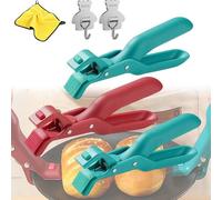 2 Pack Multi-function Anti-Scald Bowl Clip, Anti-Scald Bowl Holder Clip with Non-slip, Kitchen Silicone Tongs Gripper for Oven, Microwave, Baking, Serving, Bowls, Tableware (3B)