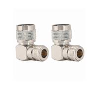 2-Pack N-Type Male to Female Right Angle RF Coaxial Adapter for Antenna Connection