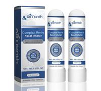 2-Pack Nasal Stick, Inalatore nasale complesso per uomini, Nasal Stick portatile, Inalatore nasale per uomini, Tubi inalatori di oli per viaggi e aumento della concentrazione e pulizia delle vie