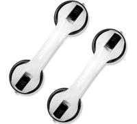 2-pack Of 12" Bathroom Drab Bars Shower Handle with Strong Suction Cup