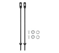 2-Pack Paletti in metallo supporto in metallo, 43 cm con supporto per montaggio di cartelli da giardino, per piante rampicanti (nero X2)