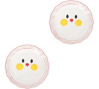 2 Pack Piatto Da Dessert in Ceramica Insalata Piastra Di Stoccaggio