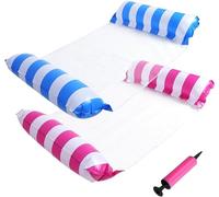 2 Pack Pool Float gonfiabile Piscina Galleggiante Amaca 4 in 1 Sella Sedia Tempo Libero Amaca Drifter Piscina Gonfiabile Galleggiante Amaca Recliner Adulto Sedia Galleggiante Spiaggia Pisc