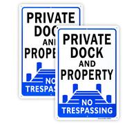 2-Pack Private Dock No Trespassing Sign