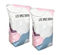 2-Pack Pump-Free Vacuum Storage Bags, No Pump Airtight Compression Sealer Bags For Clothes, Pillows, Duvets, And Blankets Space-Saving Organizer