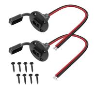 2 Pack SAE Presa di corrente Cavi porta laterale YACSEJAO 12AWG 1,3FT/40CM Resistente alle intemperie SAE Quick Connect Pannello solare Connettore di montaggio ad incasso con 8 viti (Filo nudo SAE)