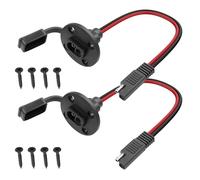 2 Pack SAE Presa di corrente Cavi porta laterale YACSEJAO 12AWG 1,3FT/40CM Resistente alle intemperie SAE Quick Connect Pannello solare Connettore di montaggio ad incasso con 8 viti (SAE-SAE)