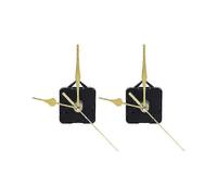 2 Pack Silent Quartz Clock Movement Silent Clock Mechanism Long Shaft Replacement Clock Kit Without
