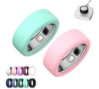 2 Pack Silicone Case for Oura Ring 5,Silicone Anti-Scratch Elastic Ring Finger Case,Smart Ring Protectors for Daily Workout Gym
