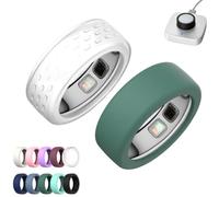 2 Pack Silicone Case for Oura Ring 5,Silicone Anti-Scratch Elastic Ring Finger Case,Smart Ring Protectors for Daily Workout Gym