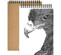 2 Pack Sketchbook A6, Spiralati Book di Schizzo, 60 Pagine / 160g Notebook Notepad, Album da Disegno Quaderno Schizzi, Coperchio Kraft Sketchpad per Disegnare, Scrivere, Pittura, Schizzi