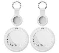2-Pack Smart Localizzatore Bluetooth - compatibile con “Apple Dov’è” (solo iOS), IP68 impermeabile con custodia protettiva, trova-chiavi per bici, valigia, borsa, wallet e cane