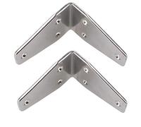 2 Pack staffa ad angolo 90 Grado il rinforzo in acciaio Inox marino 80mm x 50mm