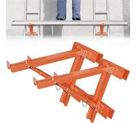 2 Pack Staffa per ponteggi, martinetti per scale, martinetto per scale a due pioli per Scale Professionali da Costruzione (Orange)