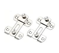 2-Pack Stainless Steel Door Bolt Lock, Sliding Drill-Free Old-Fashioned, Clip-On Buckle(S)