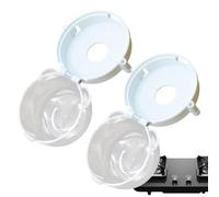 2 Pack Stove Knob Safety Covers - PC 6.2x4.5x4.5cm 28g Universal Size - Heat Resistant Oven Switch Lock For Child Proofing - Pet Protection Rotating Guard