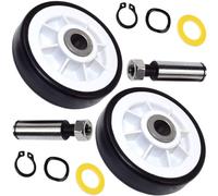 2-Pack Tamburo Rullo Ruota W/ Asta Per Maytag Ldg Lsg MDE Mdg Mle Mlg Mue Series